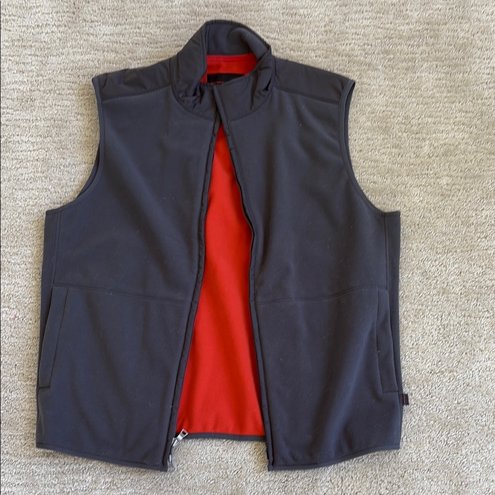 Banana Republic Dark Vest with Vibrant Interior